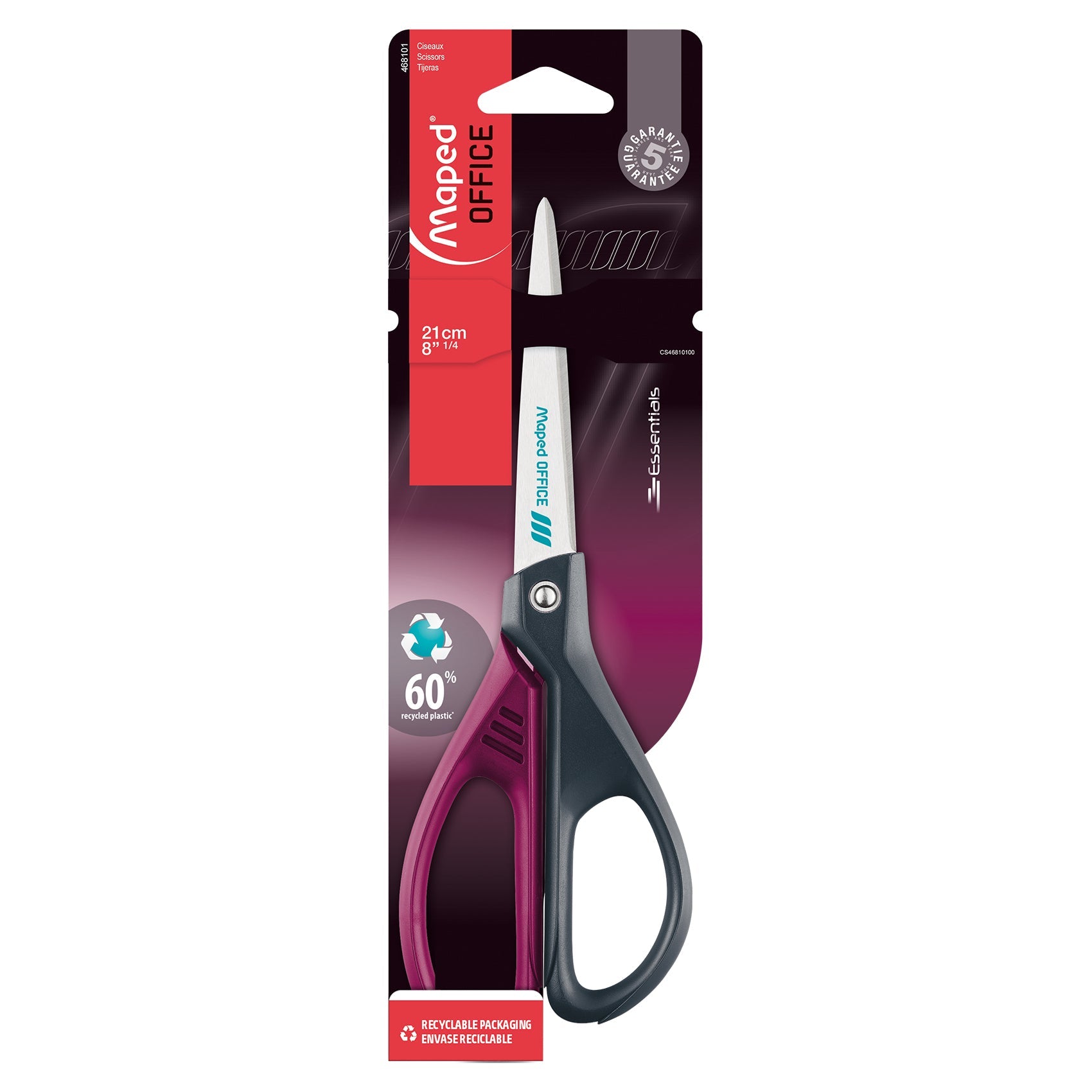 Maped, Scissor 21cm Essentials Deco Bls MD-468101