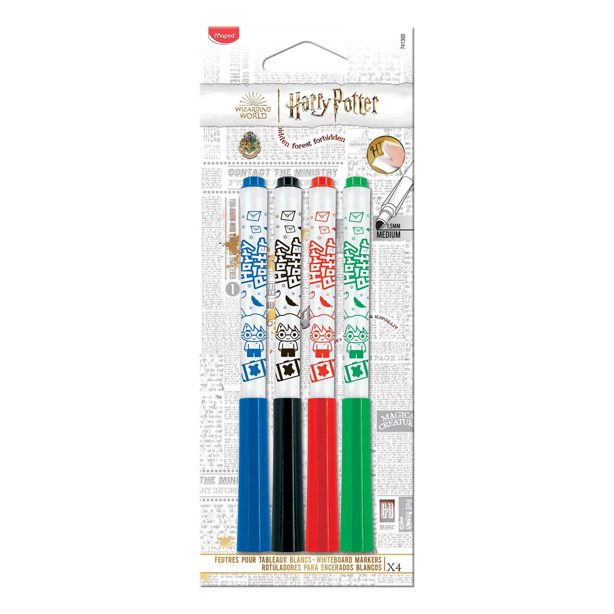 Maped, White Board Markers HarryPotter Bls=4Pcs MD-741300