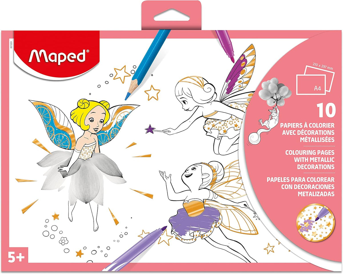 Maped, Photo Colouring Metalized Paper 10 Pcs MD-831224