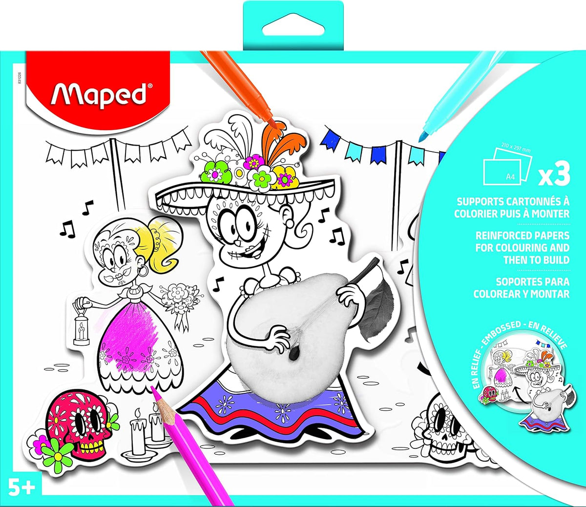 Maped, Photo Colouring 3D Support 3 Pcs MD-831226