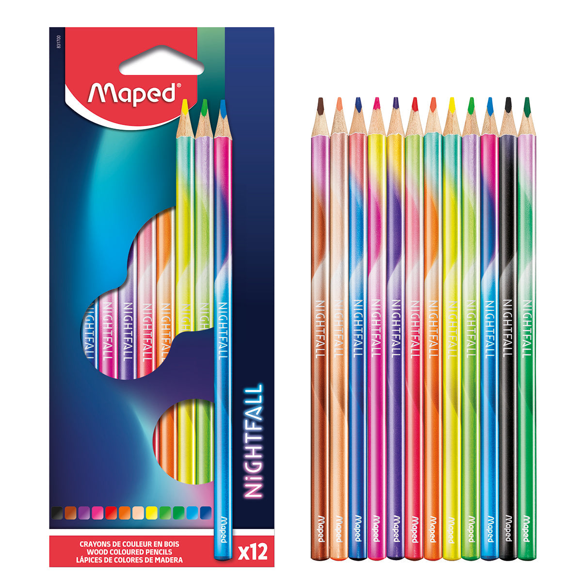 Maped, Color Pencils Nightfal 12 Col MD-831700
