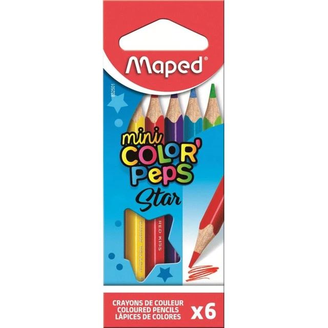 Maped, Colorpeps Color Pencil Mini ST=6pcs MD-832501