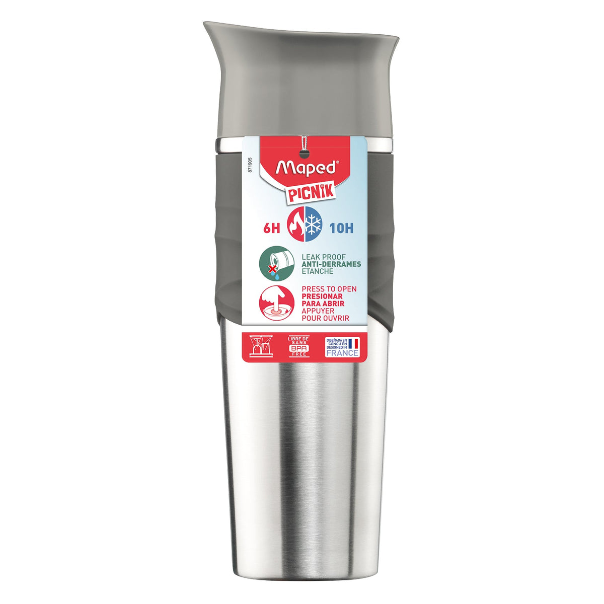 Maped, Picnik Adult Travel Mug Grey MD-871905