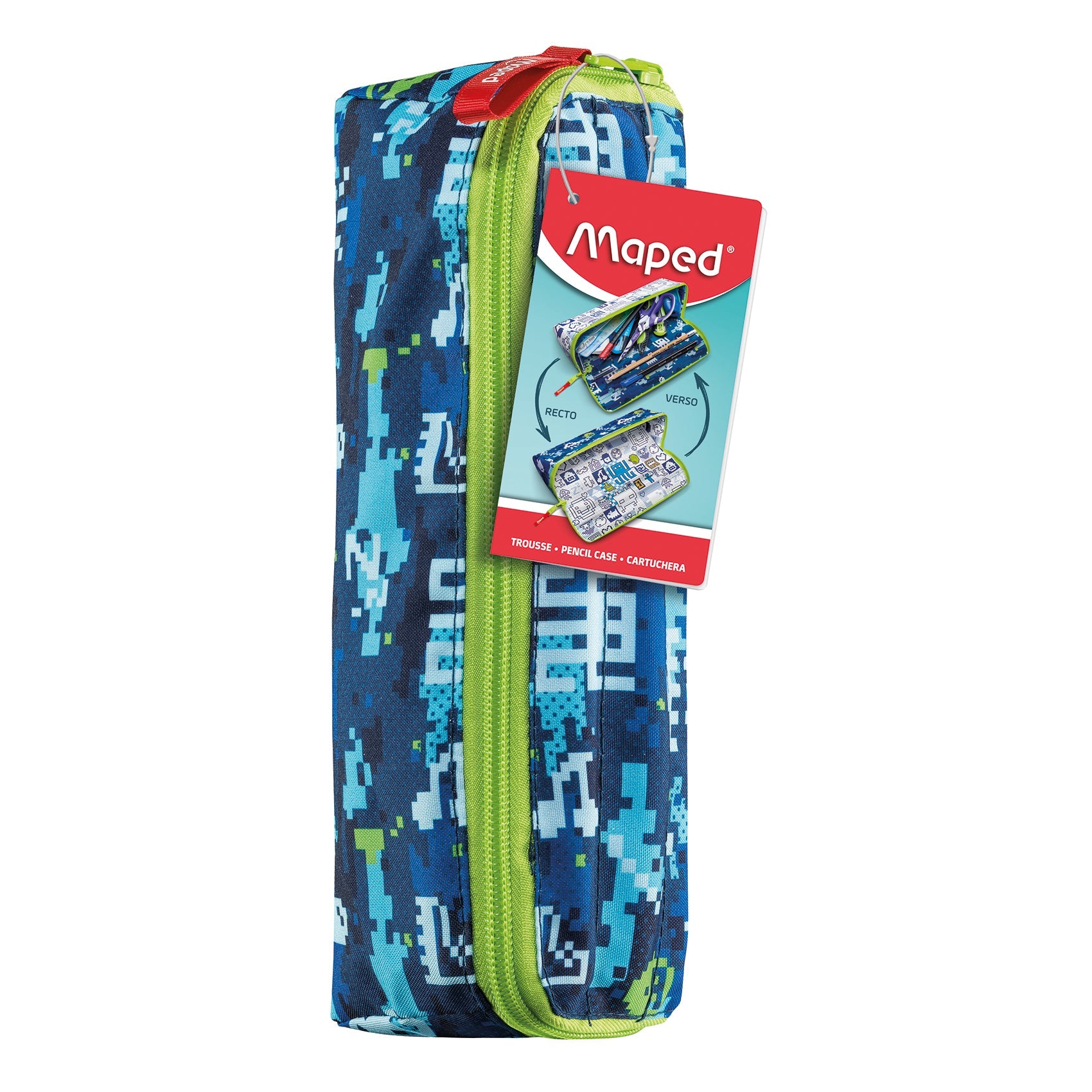 Maped Pencil Case Empty Pattern Blue MD-931907