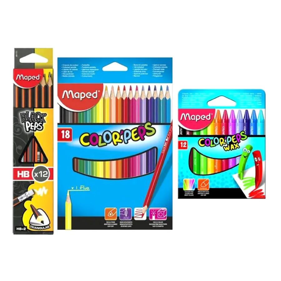 Maped, ColPencil18pcs+blackpeps1bx+crayons12pcs MDP-VP-114