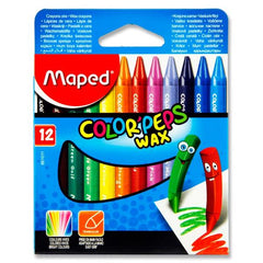 Maped, Color Peps Wax Crayons 24 Col 2+1 Pac MDP-VP-133