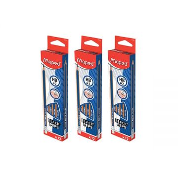 Maped, BlackPeps Navy 12xHB Pencil+ErsrBx-3BOX MDP-VP-135