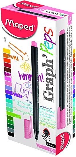Maped Graph Peps Fineliner Blush Box 12 MD-749129