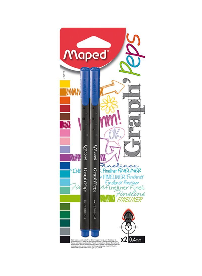Maped Graph Peps Fineliner Blue Bls 2 MD-749140