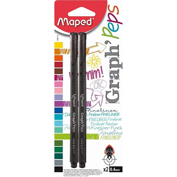 Maped Graph Peps Fineliner Black Bls 2 MD-749141