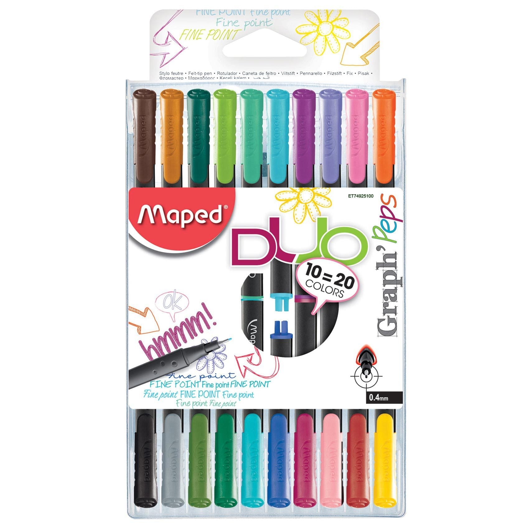 Maped Graph Peps Fineliner Duo Packet 10 MD-749251