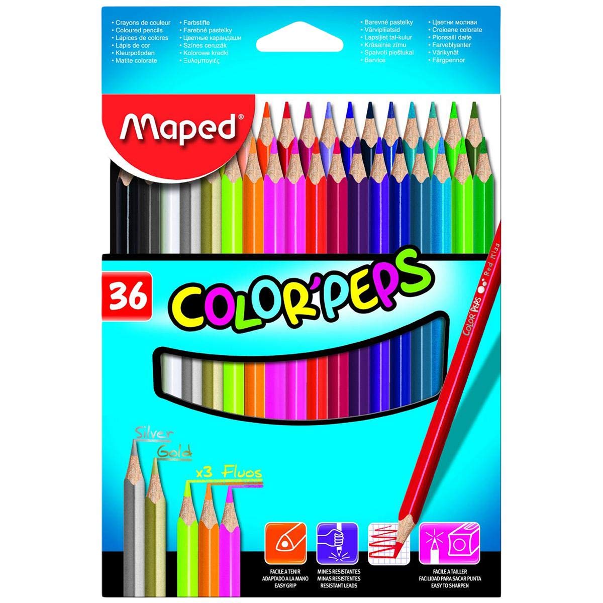 Maped Color Peps Pencils 36 Colors Set MD-832017