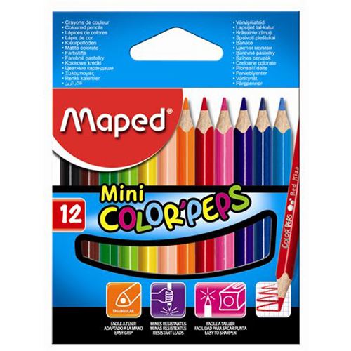 Maped Color Peps Mini Pencils 12 Colors MD-832500