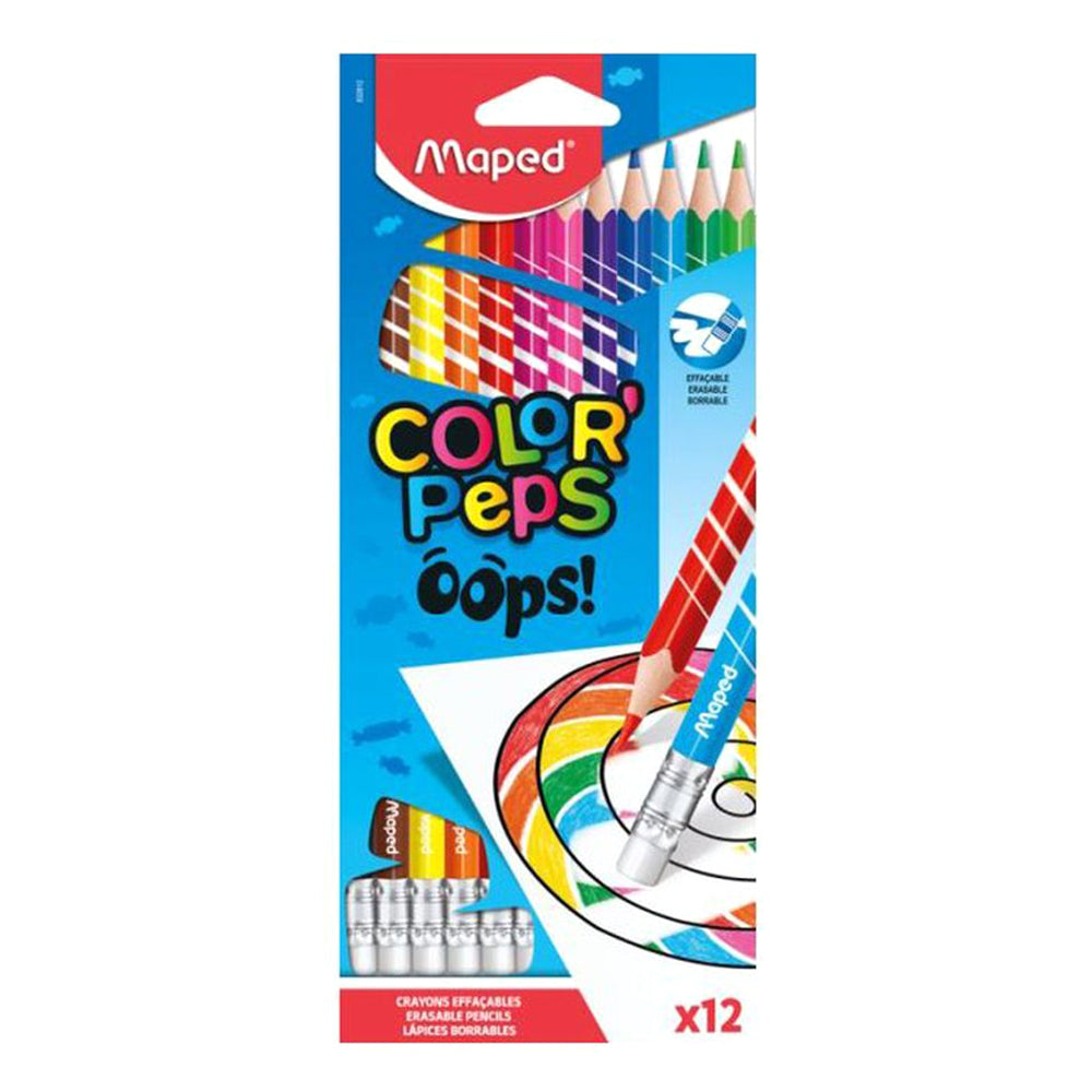 Maped Colors Pencils Erasable Oops 12 Colors MD-832812