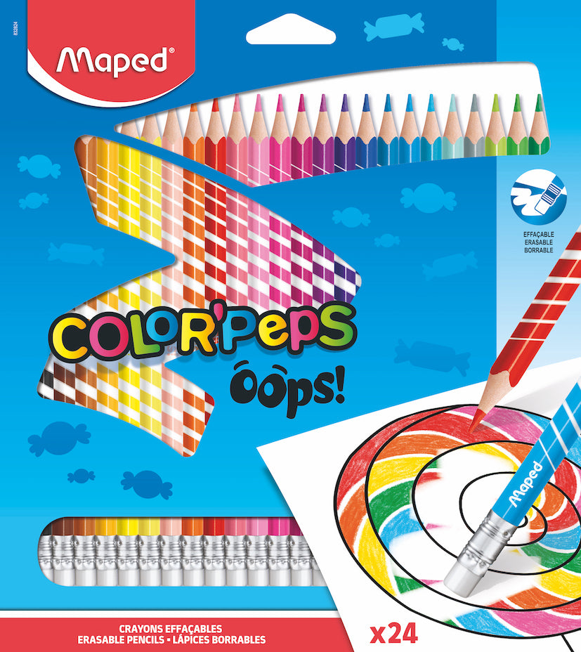 Maped Colors Pencils Erasable Oops 24 Colors MD-832824