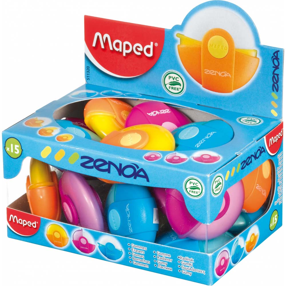 Maped Eraser Zenoa Box 15 Pcs MD-511320
