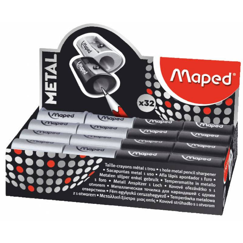 Maped Sharpner 1 Hole Metal Satlit 32 Pc MD-534019
