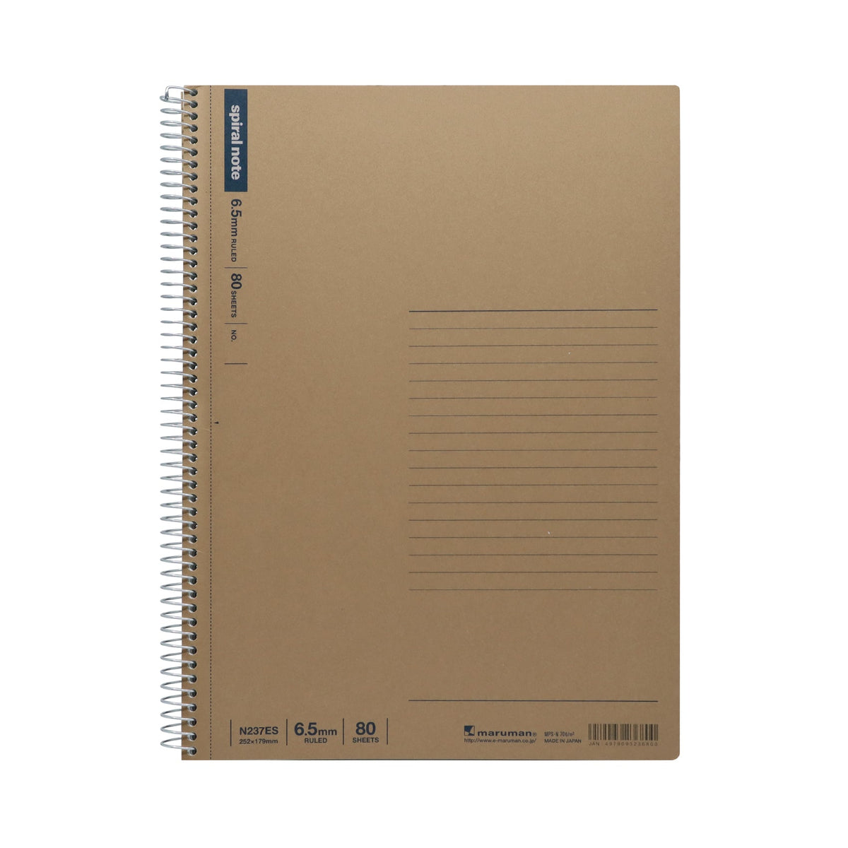 Marumam Spiral Note NB 80shts 70g 6.5mm Ruled A5