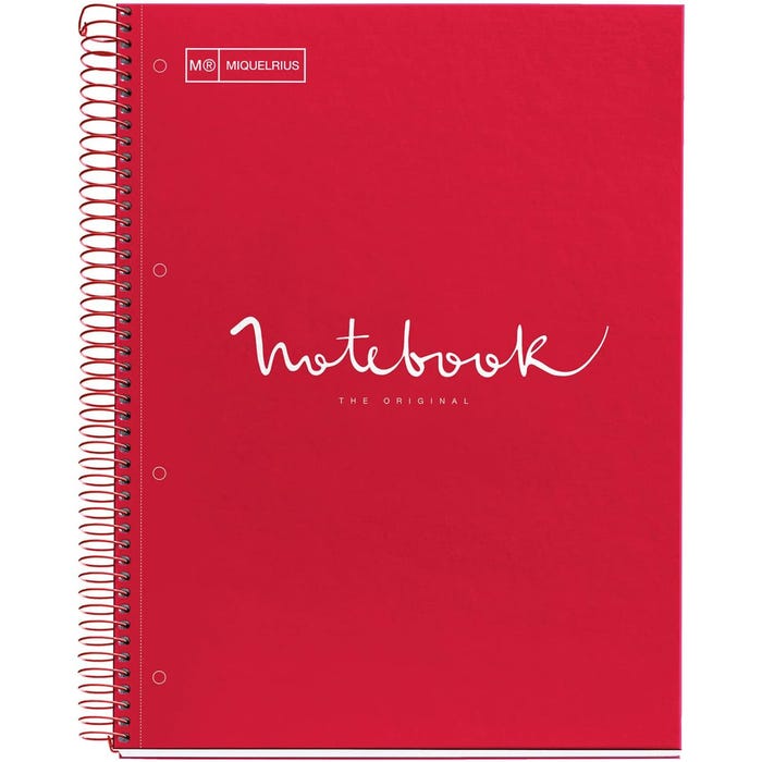 Miquelrius Notebook 1 A4 80 HOR 90G EMOTIONS RED ML-45281