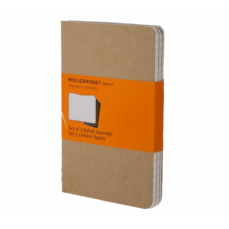 Moleskine Cahier P Ruled Notebook Set of 3 Kraft 704925