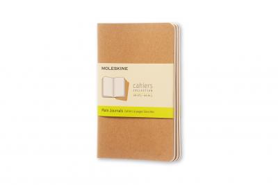 Moleskine Cahier P Plain Set of 3 Kraft 704950