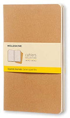 Moleskine Cahier L Squared Set of 3 Kraft 704994