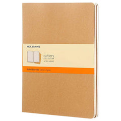 Moleskine Cahier XL Ruled Notebook Set of 3 Kraft 705045