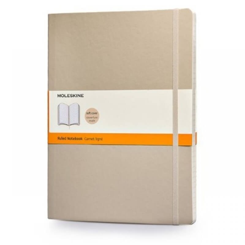 Moleskine Ruled Notebook Soft Khaki-XL 323746