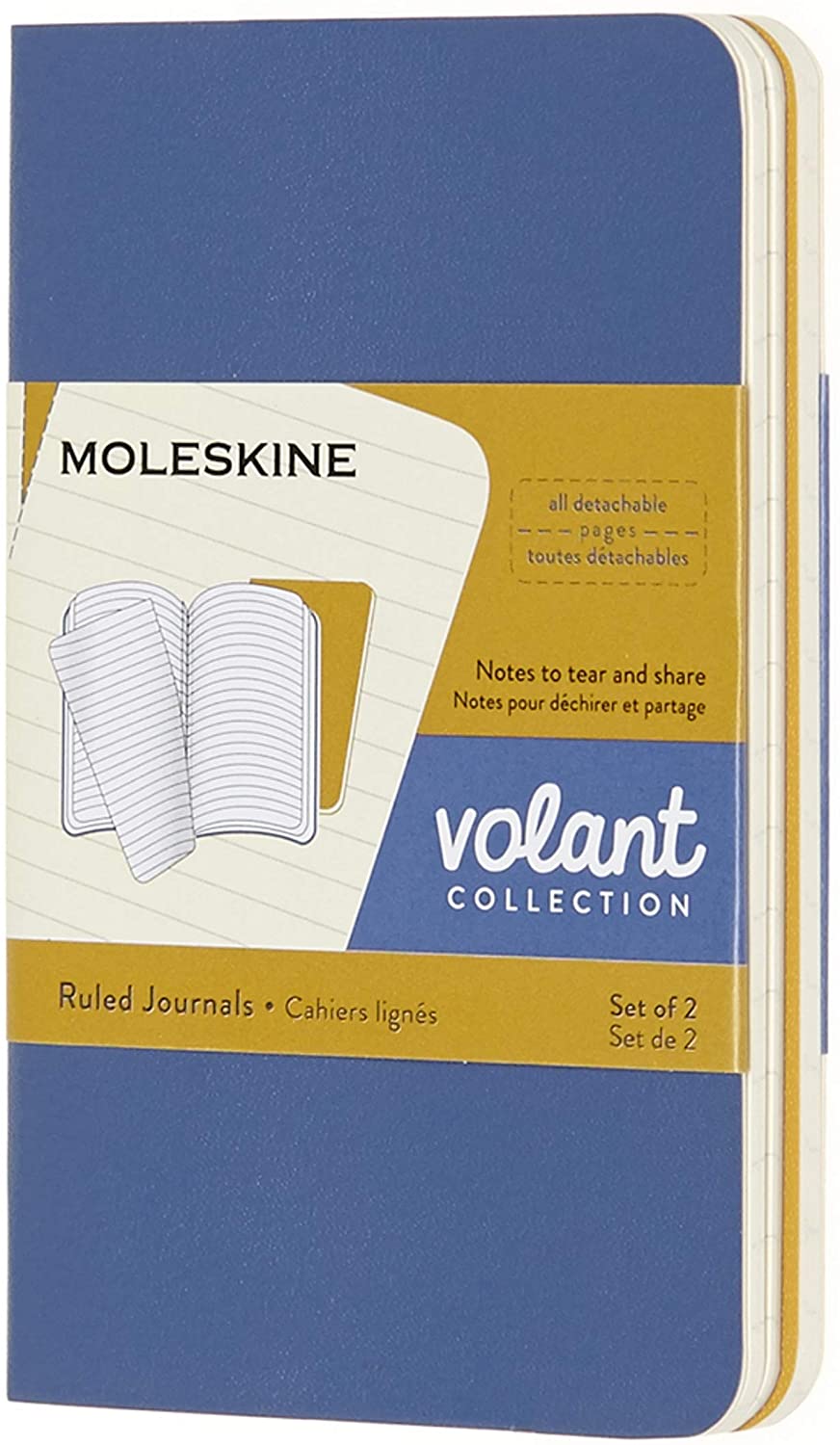 Moleskine Volant Ruled set of 2 royal blue 890402