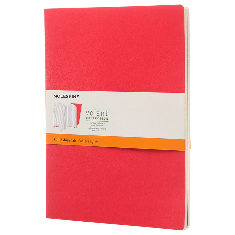 Moleskine Volant XL Ruled set of 2 scarlet red 890556