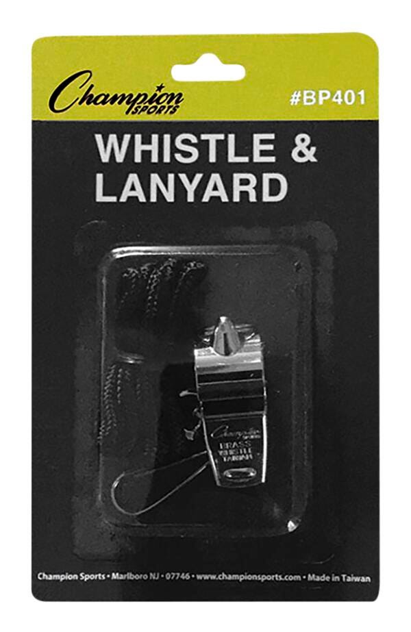 WHISTLE METAL AND LANYARD - PK OF 12