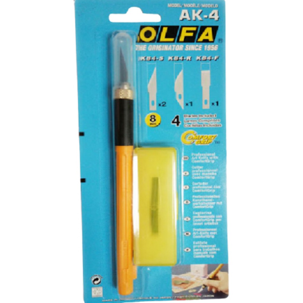 Olfa Utility Art Cutter Professional +3 Blades OL-AK-4