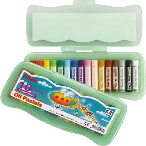Pentel Oil Pastel 16 Color Large PP Case PE-GHTP-16C