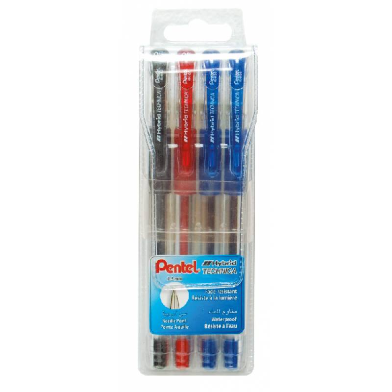 Pentel Hybrid Technical 0.5 mm Wallet 4 Piece PE-KN105-04