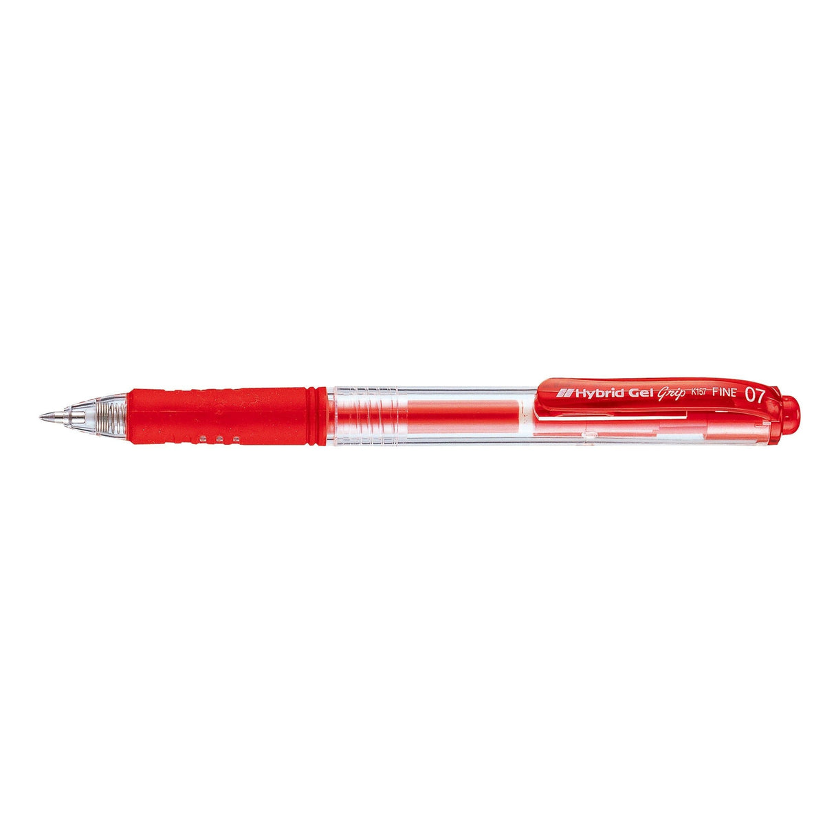 Pentel Hybrid Gel Roller Retractable 0.7 mm Red PE-KN127-B