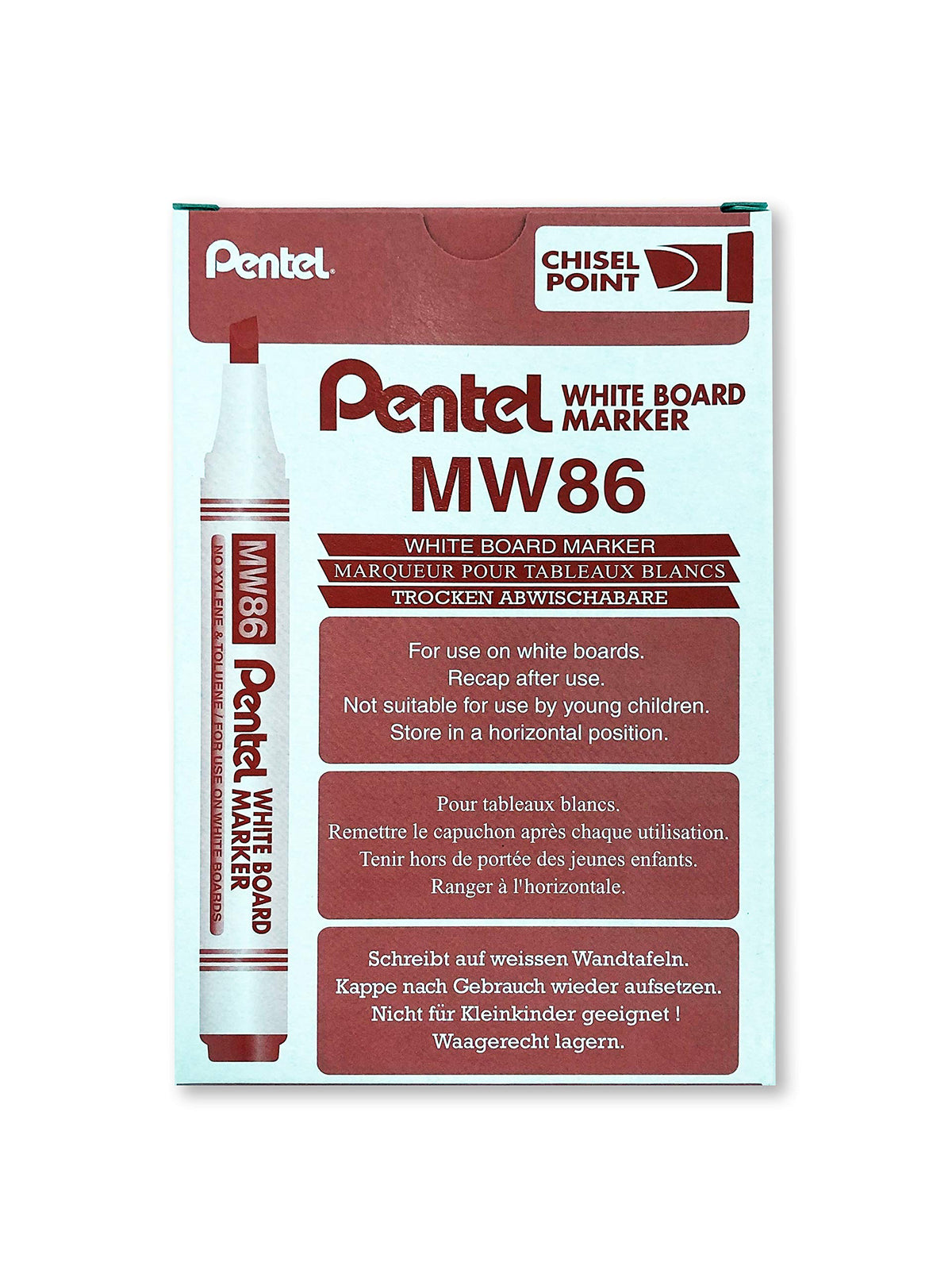 Pentel Marker White board red Blt Wallet 4 Piece PE-MW85-04