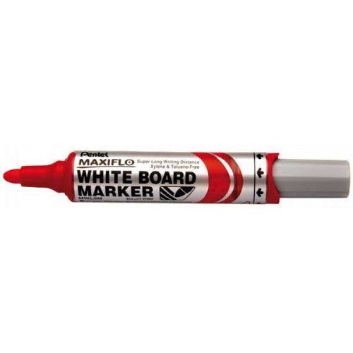 Pentel Maxiflo Whiteboard Marker Blt Red PE-MWL5M-B