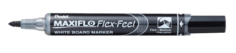 Pentel Maxiflo Whiteboard Marker Flex-Feel Black PE-MWL5SBF-A