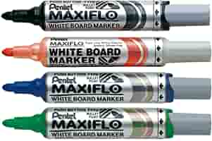 Pentel Maxiflo Broad With Bullet Tip Wallet 4 PE-MWL5W-04