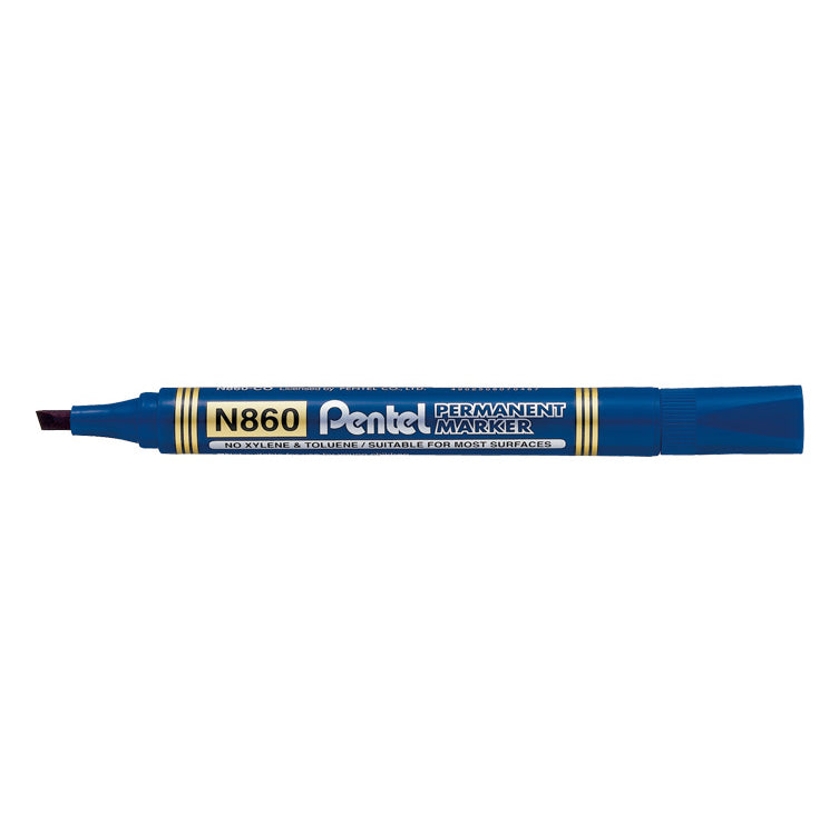 Pentel Marker Permanent Chisel Blue PE-N860-C