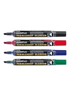 Pentel Maxiflo Permanent Chisel Wallet 4 Piece PE-NLF60-04