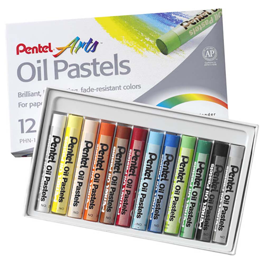 Pentel Oil Pastel Set 12 color -New Piece PE-PHN-12AM