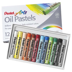 Pentel Oil Pastel Set 12 color -New Piece PE-PHN-12AM