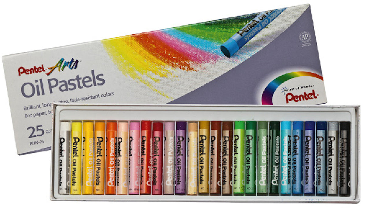 Pentel Oil Pastel Set 25 color -New Piece PE-PHN-25AM