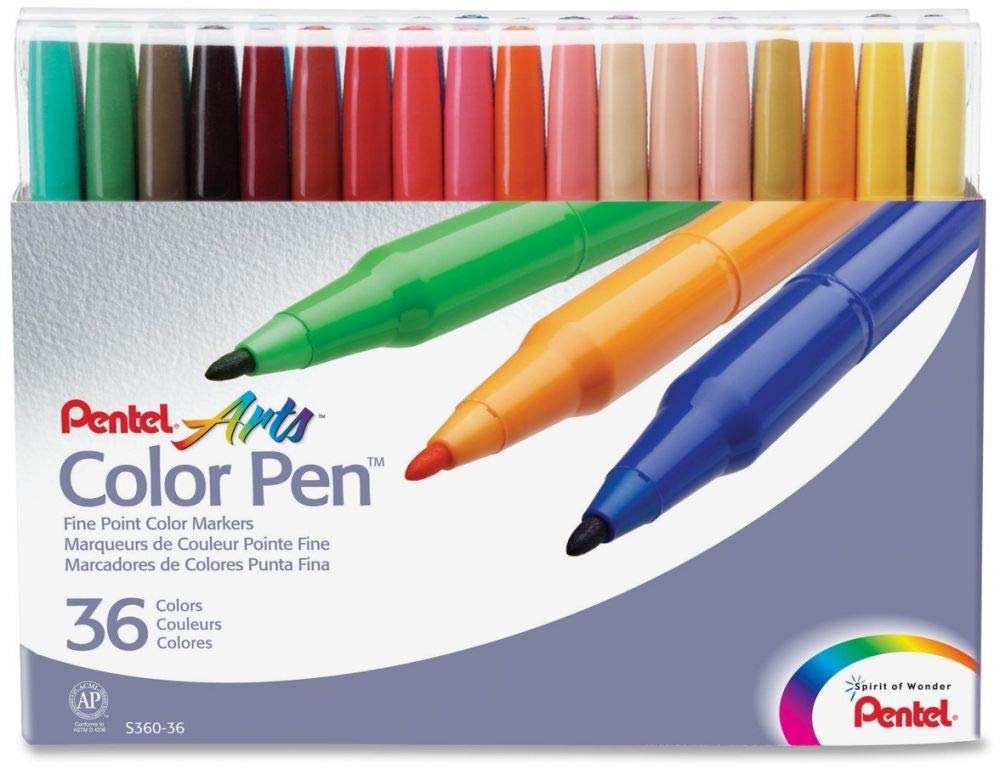 Pentel color Pens Fibre Tip Set 36 color PE-S360-36A