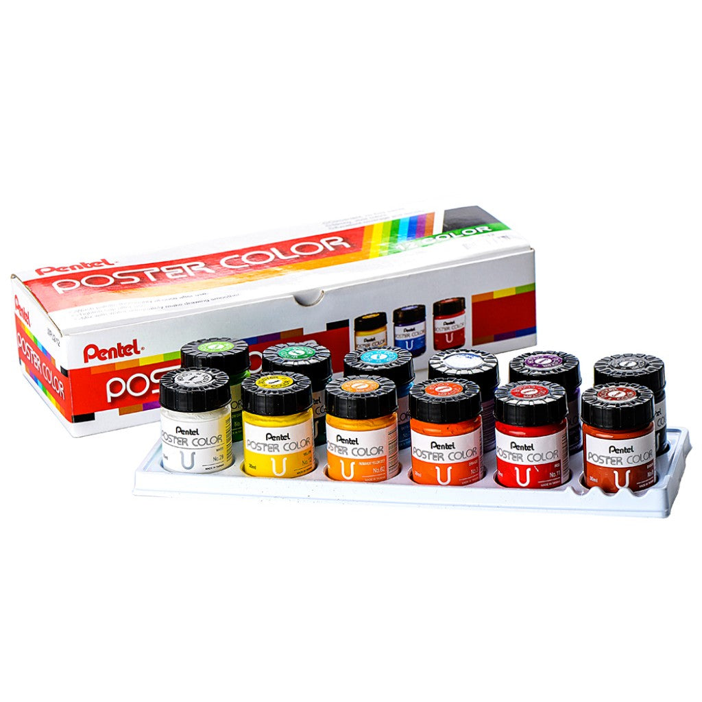 Pentel Poster color 30ml set 12 color PE-WPU2-12