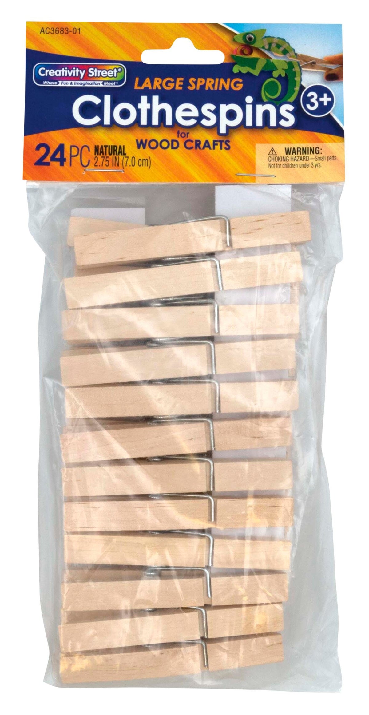 CLOTHESPINS SPRING 2-3/4 INCH PACK OF 24