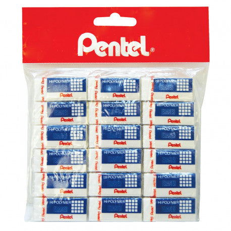 Pentel Eraser Hi-Polymer Small -18 Piece PE-ZEH-03-18