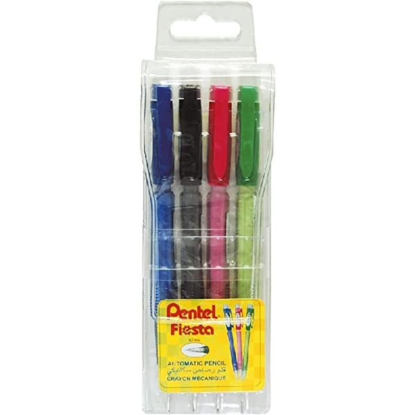Pentel Mechanical Pencil Fiesta 0.5 mm Wallet 4 Piece PE-AX105-04