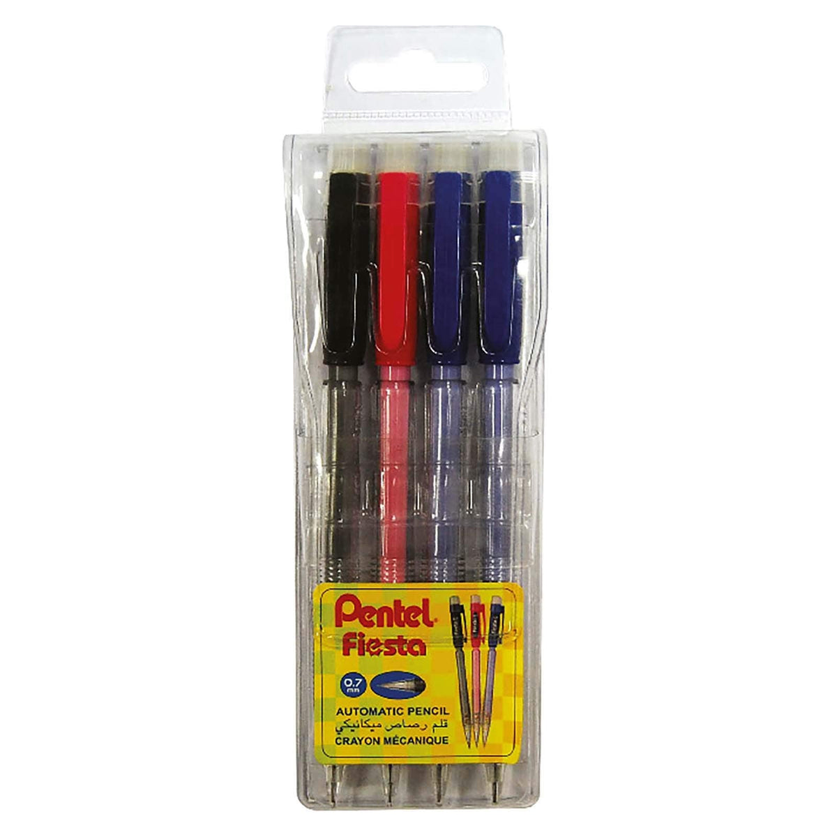 Pentel Mechanical Pencil Fiesta 0.7 mm Wallet 4 Piece PE-AX107-04